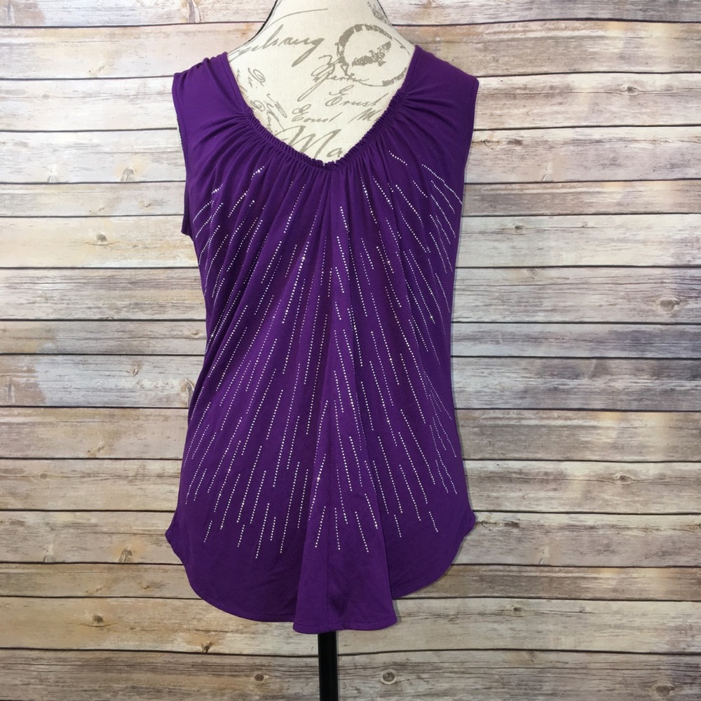 Jennifer Lopez purple sparkle top